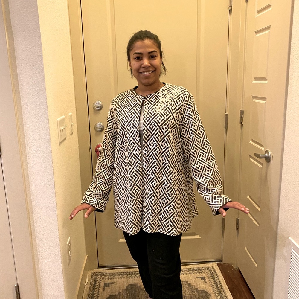 Emmelle Black And White Sequined Jacket - image 1